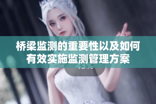 桥梁监测的重要性以及如何有效实施监测管理方案