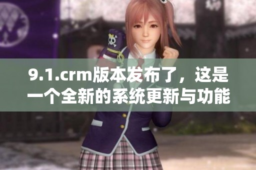 9.1.crm版本发布了，这是一个全新的系统更新与功能提升