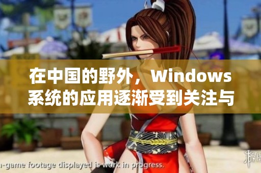 在中国的野外，Windows系统的应用逐渐受到关注与重视。