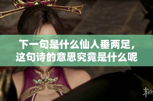 下一句是什么仙人垂两足，这句诗的意思究竟是什么呢