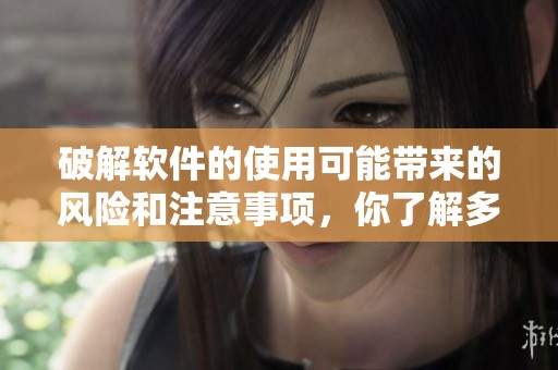 破解软件的使用可能带来的风险和注意事项，你了解多少呢