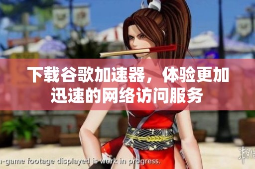 下载谷歌加速器，体验更加迅速的网络访问服务
