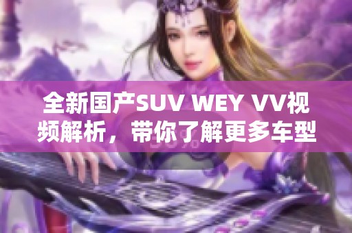 全新国产SUV WEY VV视频解析，带你了解更多车型精彩细节