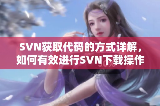 SVN获取代码的方式详解，如何有效进行SVN下载操作