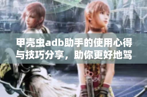 甲壳虫adb助手的使用心得与技巧分享，助你更好地驾驭这一工具