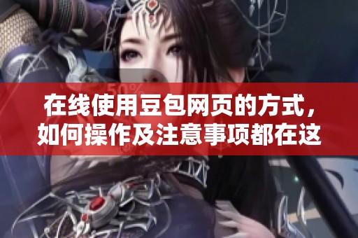在线使用豆包网页的方式，如何操作及注意事项都在这里提供给你