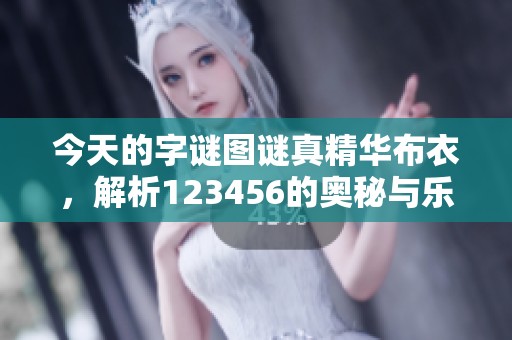 今天的**图谜真精华布衣，解析123456的奥秘与乐趣
