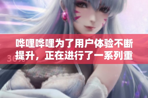 哗哩哗哩为了用户体验不断提升，正在进行了一系列重要的改变与创新