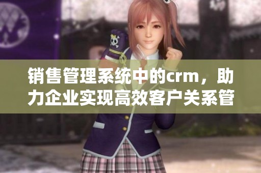 销售管理系统中的crm，助力企业实现高效客户关系管理