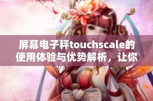 屏幕电子秤touchscale的使用体验与优势解析，让你轻松掌握精准重量