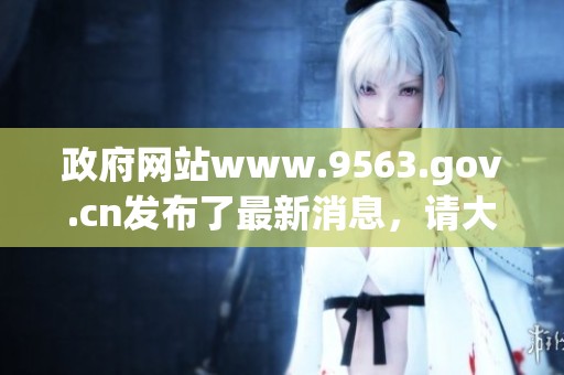 政府网站www.9563.gov.cn发布了最新消息，请大家关注相关信息。