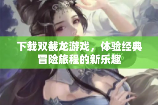 下载双截龙游戏，体验经典冒险旅程的新乐趣