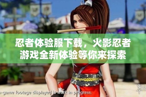 忍者体验服下载，火影忍者游戏全新体验等你来探索