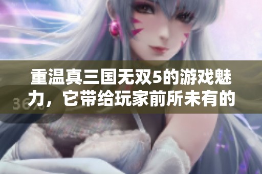 重温真三国无双5的游戏魅力，它带给玩家前所未有的体验与激情。