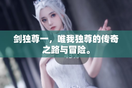 剑独尊一，唯我独尊的传奇之路与冒险。