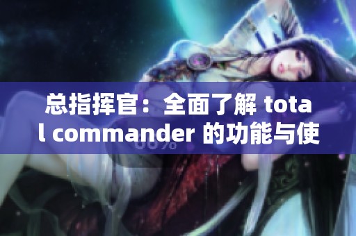 总指挥官：全面了解 total commander 的功能与使用技巧