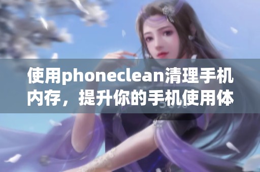 使用phoneclean清理手机内存，提升你的手机使用体验