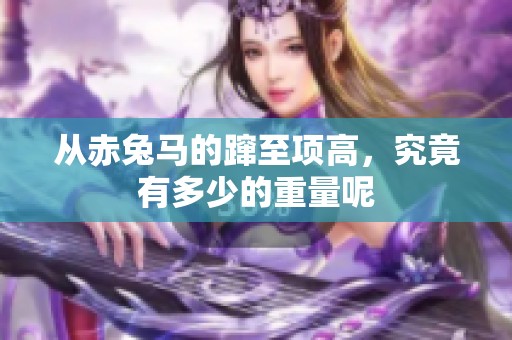 从赤兔马的蹿至项高，究竟有多少的重量呢