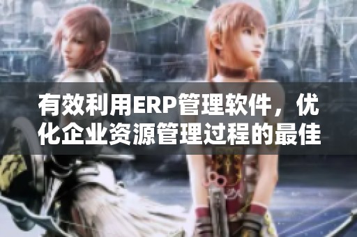 有效利用ERP管理软件，优化企业资源管理过程的最佳实践探讨