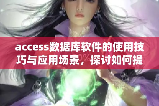 access数据库软件的使用技巧与应用场景，探讨如何提升工作效率