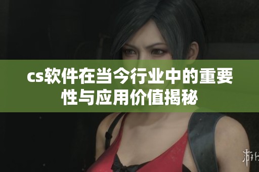 cs软件在当今行业中的重要性与应用价值揭秘