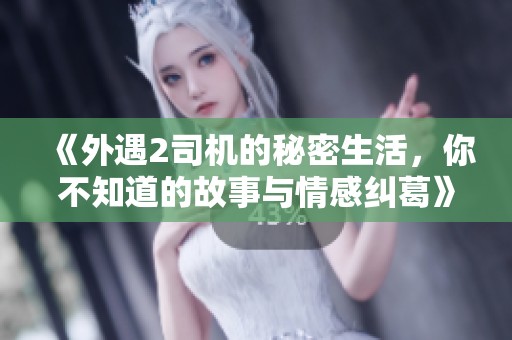 《外遇2司机的秘密生活，你不知道的故事与情感纠葛》