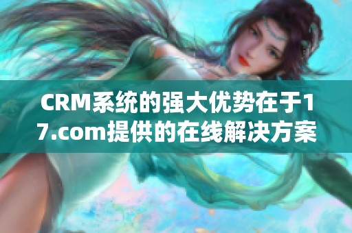 CRM系统的强大优势在于17.com提供的在线解决方案
