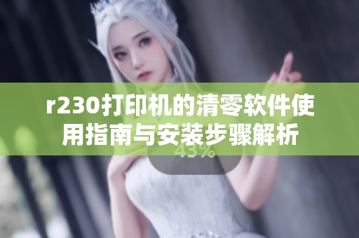 r230打印机的清零软件使用指南与安装步骤解析