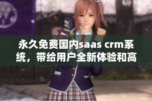 永久免费国内saas crm系统，带给用户全新体验和高效服务