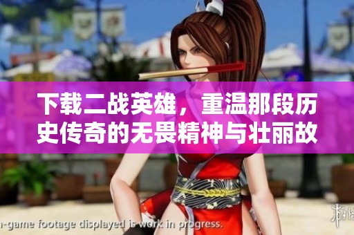 下载二战英雄，重温那段历史传奇的无畏精神与壮丽故事