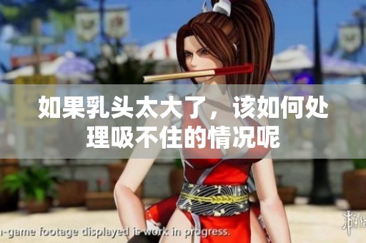 如果乳头太大了，该如何处理吸不住的情况呢
