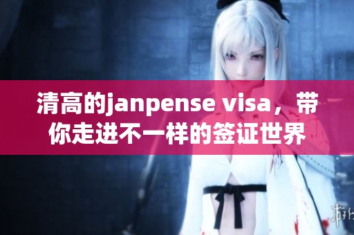 清高的janpense visa，带你走进不一样的签证世界