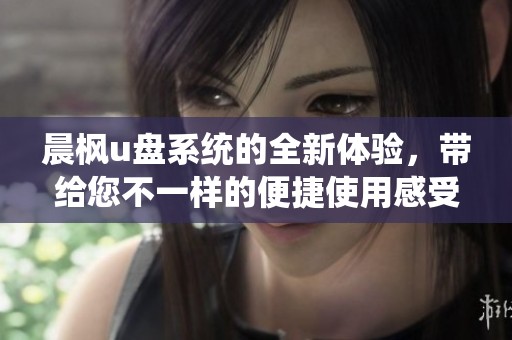 晨枫u盘系统的全新体验，带给您不一样的便捷使用感受