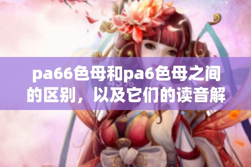 pa66色母和pa6色母之间的区别，以及它们的读音解析