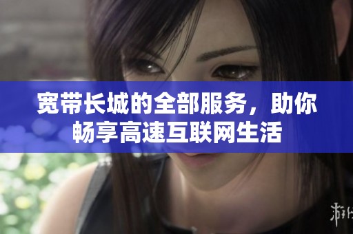 宽带长城的全部服务，助你畅享高速互联网生活