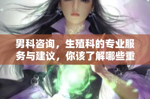 男科咨询，生殖科的专业服务与建议，你该了解哪些重要信息？