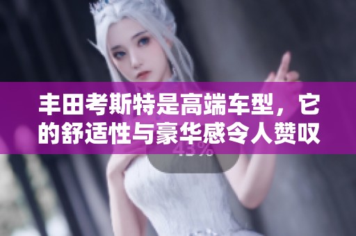 丰田考斯特是高端车型，它的舒适性与豪华感令人赞叹不已