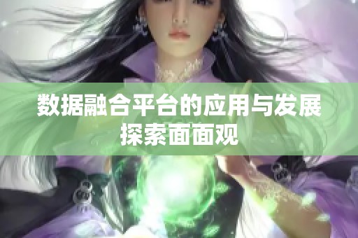 数据融合平台的应用与发展探索面面观