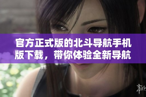 官方正式版的北斗导航手机版下载，带你体验全新导航服务
