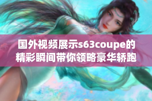 国外视频展示s63coupe的精彩瞬间带你领略豪华轿跑的魅力