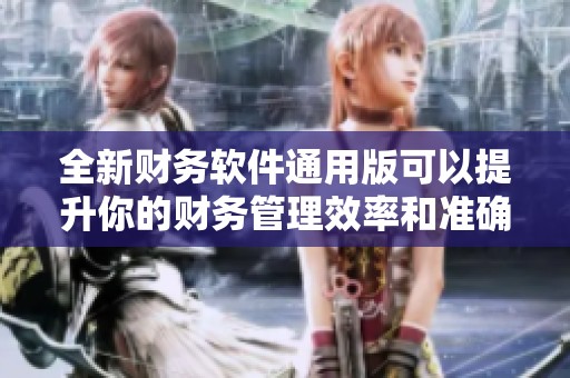 全新财务软件通用版可以提升你的财务管理效率和准确性