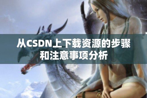 从CSDN上下载资源的步骤和注意事项分析