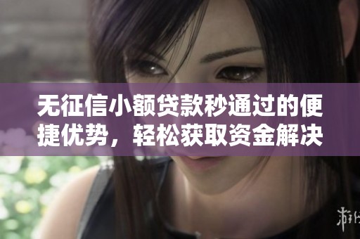 无征信小额贷款秒通过的便捷优势，轻松获取资金解决燃眉之急