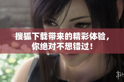 搜狐下载带来的精彩体验，你绝对不想错过！