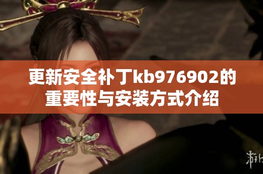 更新安全补丁kb976902的重要性与安装方式介绍