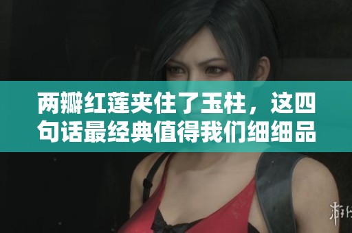 两瓣红莲夹住了玉柱，这四句话最经典值得我们细细品味