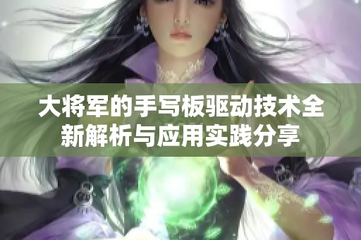 大将军的手写板驱动技术全新解析与应用实践分享