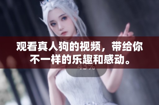观看真人狗的视频，带给你不一样的乐趣和感动。