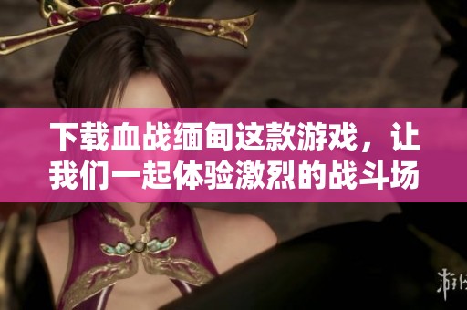 下载血战缅甸这款游戏，让我们一起体验激烈的战斗场面