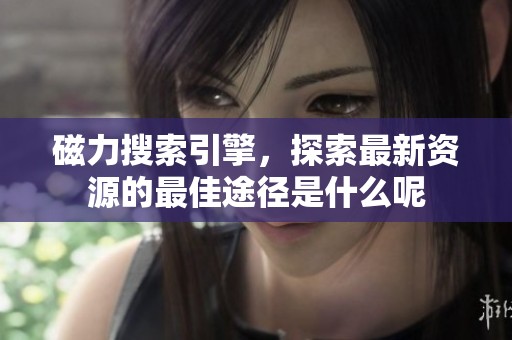 磁力搜索引擎，探索最新资源的最佳途径是什么呢